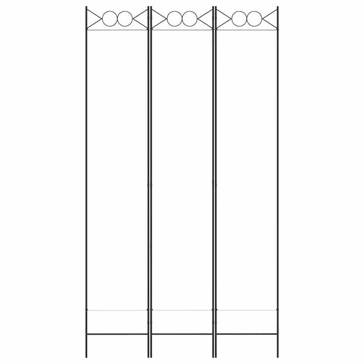 3-panels rumdeler 120x220 cm stof hvid