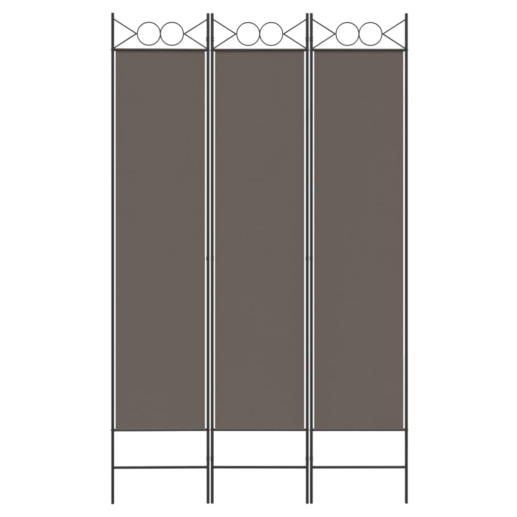 3-panels rumdeler 120x220 cm stof antracitgrå