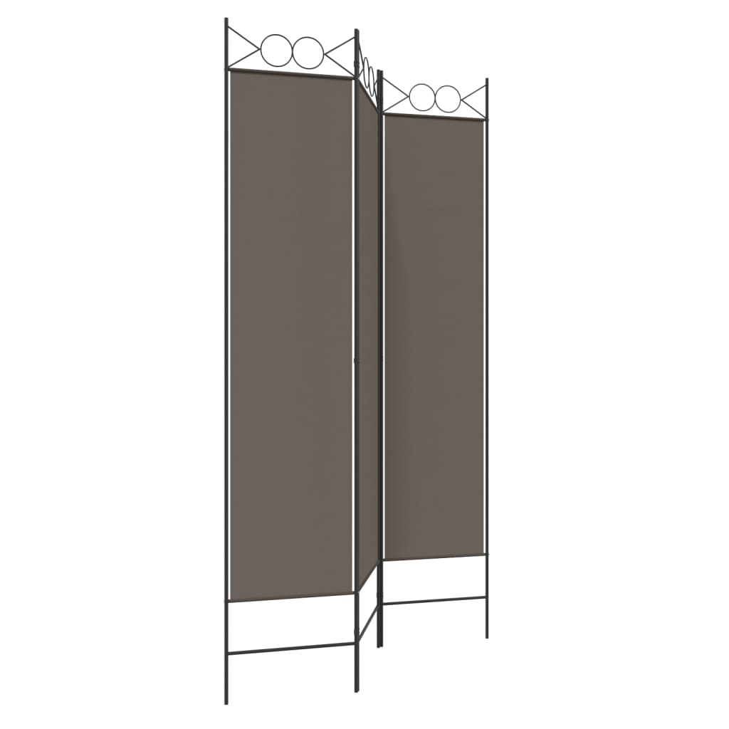 3-panels rumdeler 120x220 cm stof antracitgrå
