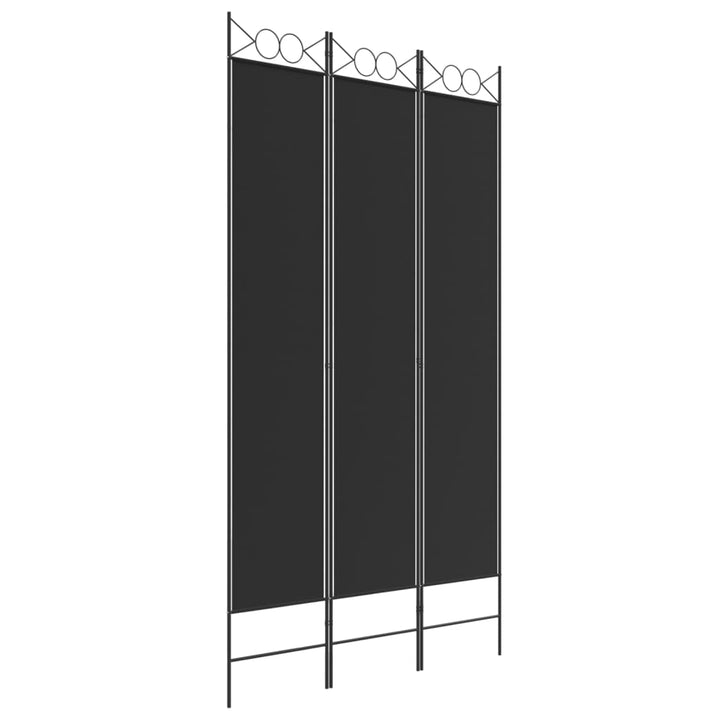 3-panels rumdeler 120x220 cm stof sort