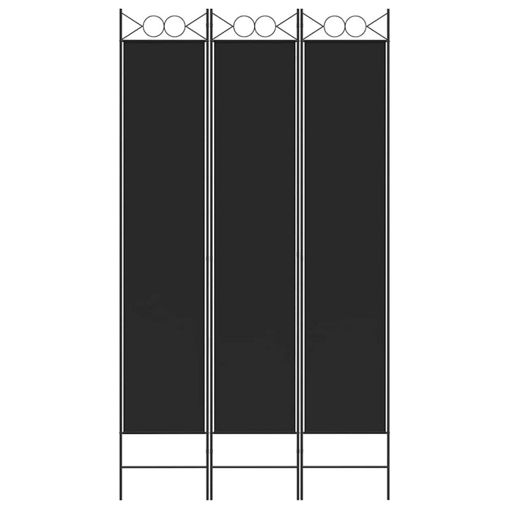 3-panels rumdeler 120x220 cm stof sort