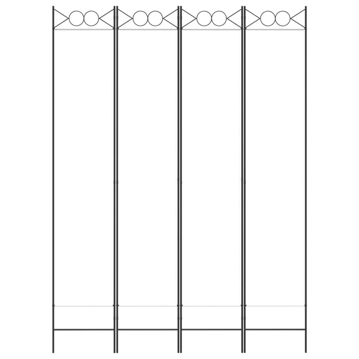 4-panels rumdeler 160x220 cm stof hvid