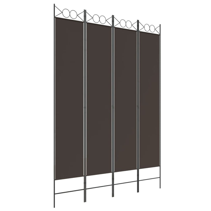 4-panels rumdeler 160x220 cm stof brun