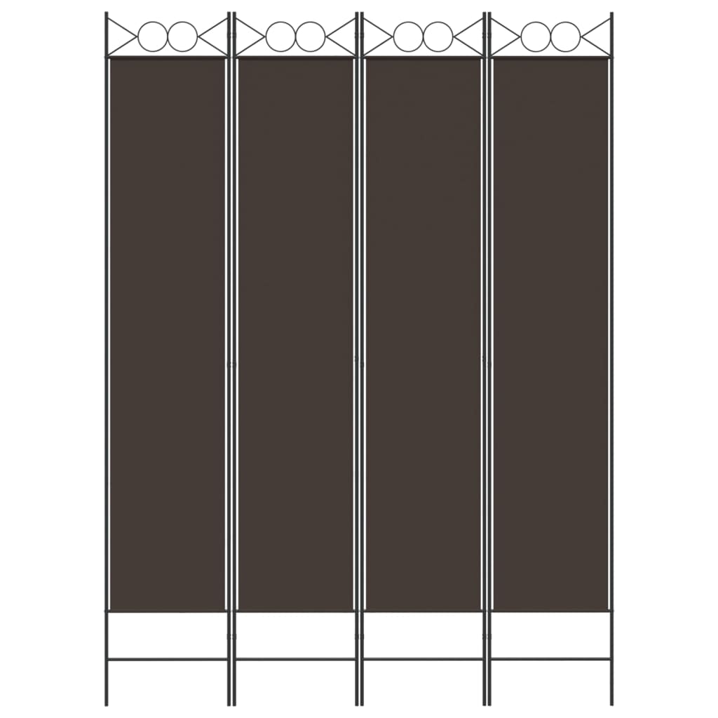 4-panels rumdeler 160x220 cm stof brun