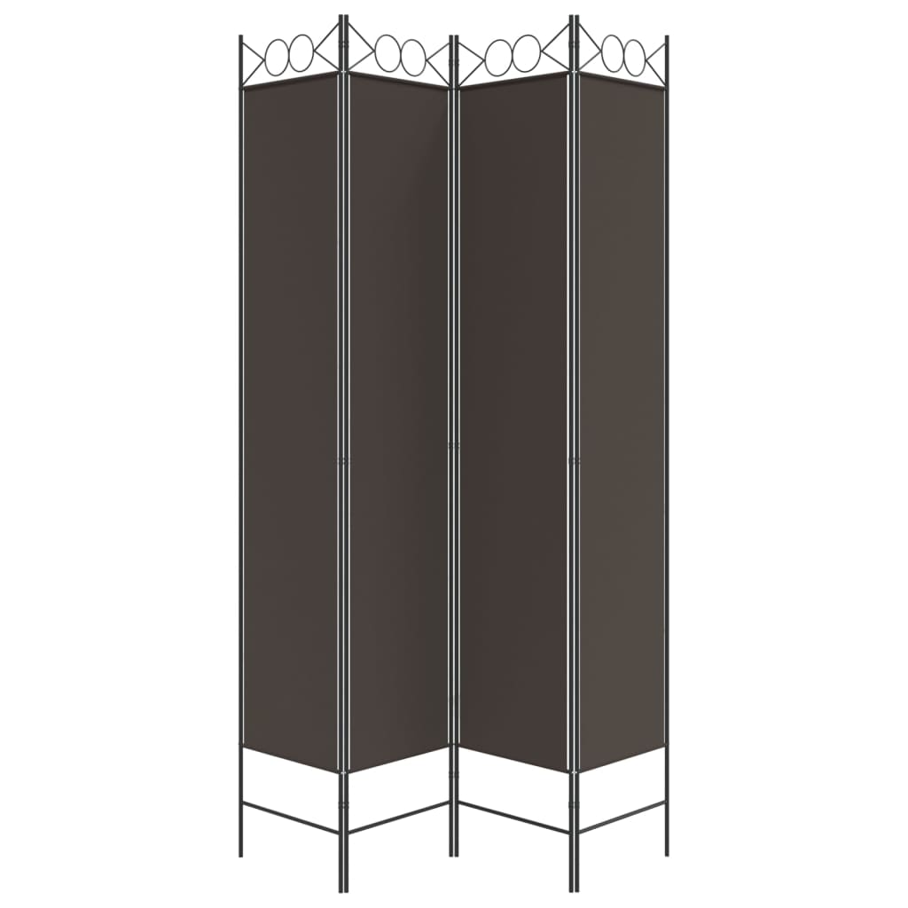 4-panels rumdeler 160x220 cm stof brun