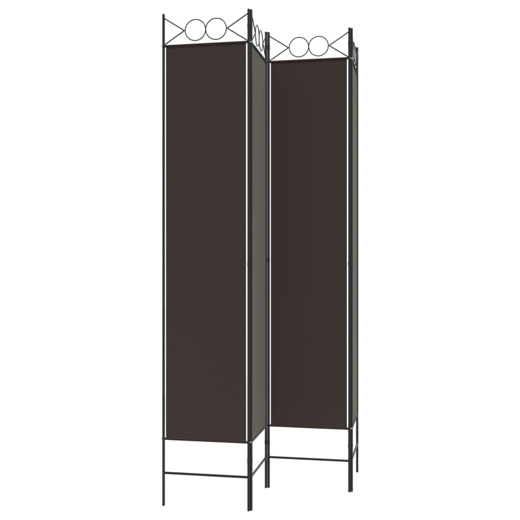 4-panels rumdeler 160x220 cm stof brun