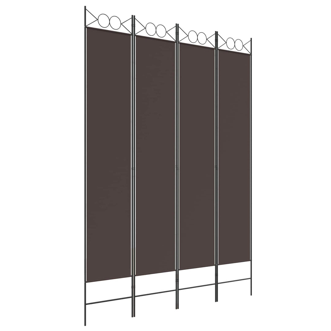 4-panels rumdeler 160x220 cm stof brun