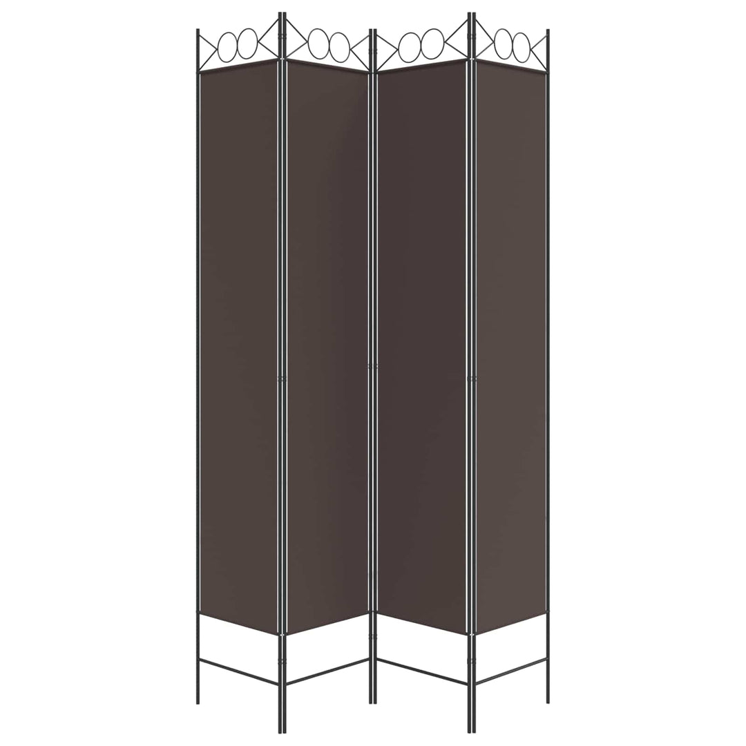 4-panels rumdeler 160x220 cm stof brun