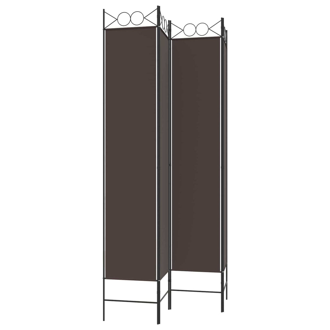4-panels rumdeler 160x220 cm stof brun