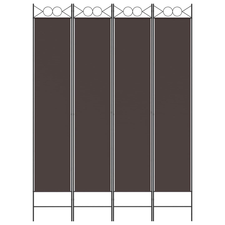 4-panels rumdeler 160x220 cm stof brun