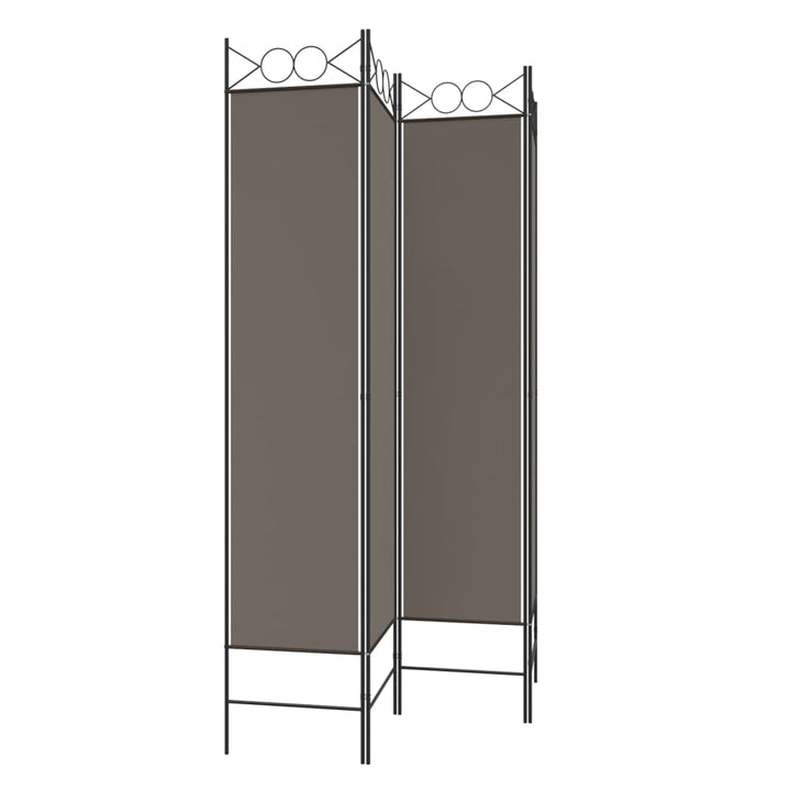 4-panels rumdeler 160x220 cm stof antracitgrå