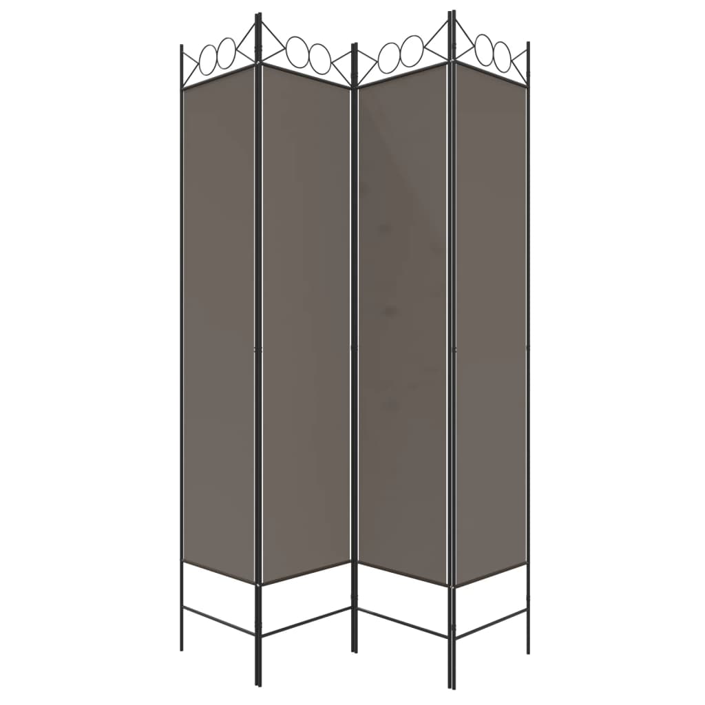 4-panels rumdeler 160x220 cm stof antracitgrå