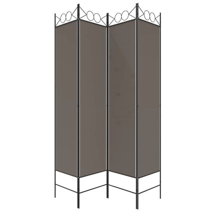 4-panels rumdeler 160x220 cm stof antracitgrå