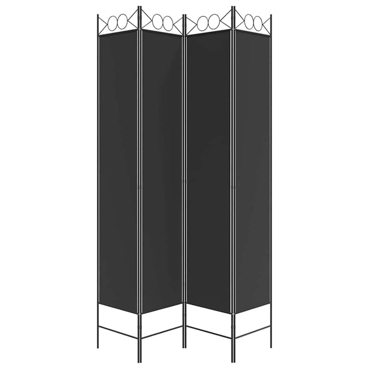 4-panels rumdeler 160x220 cm stof sort