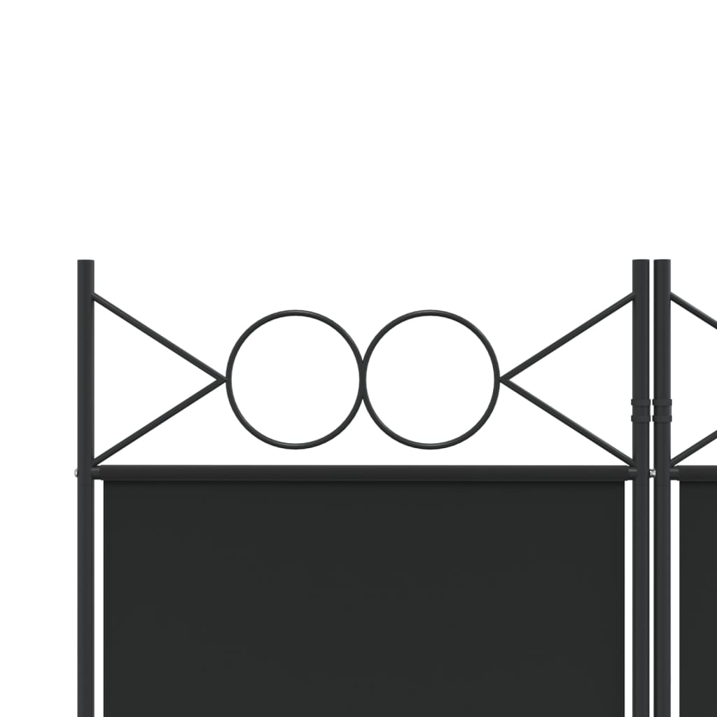 4-panels rumdeler 160x220 cm stof sort