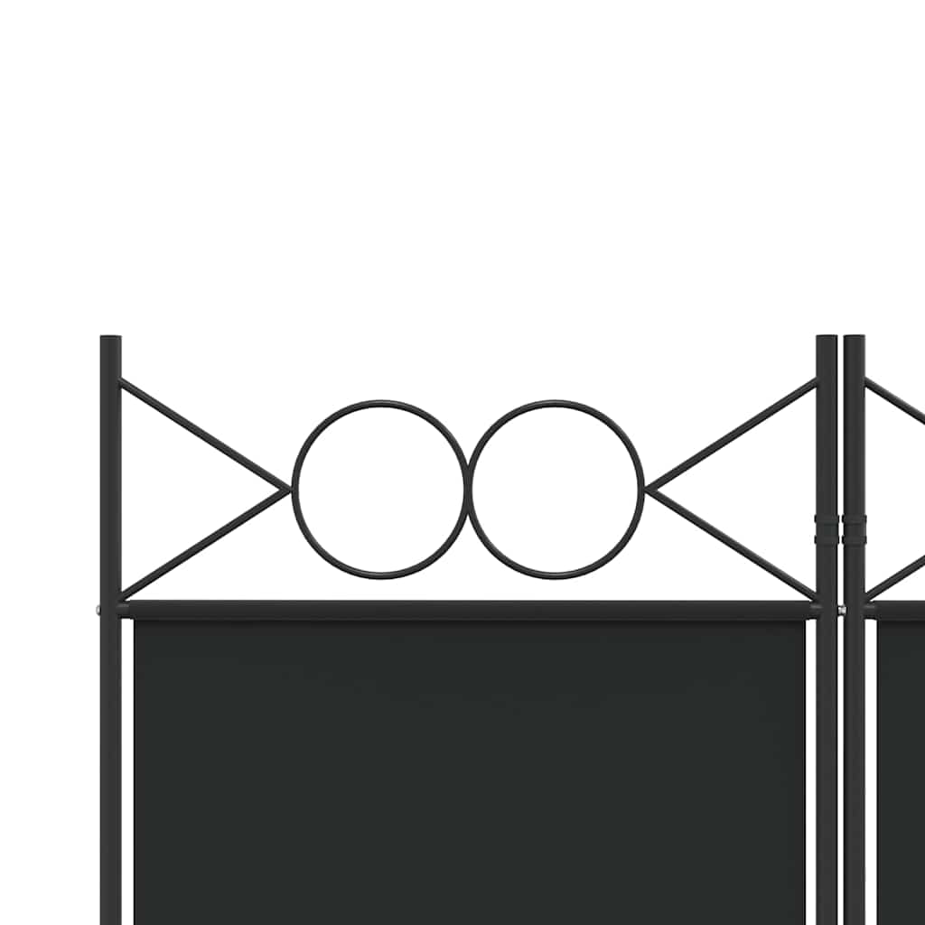 4-panels rumdeler 160x220 cm stof sort