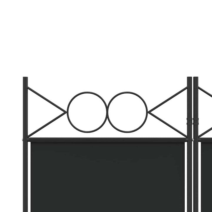 4-panels rumdeler 160x220 cm stof sort