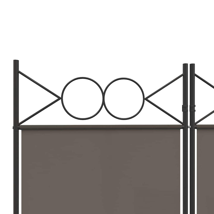 5-panels rumdeler 200x220 cm stof antracitgrå