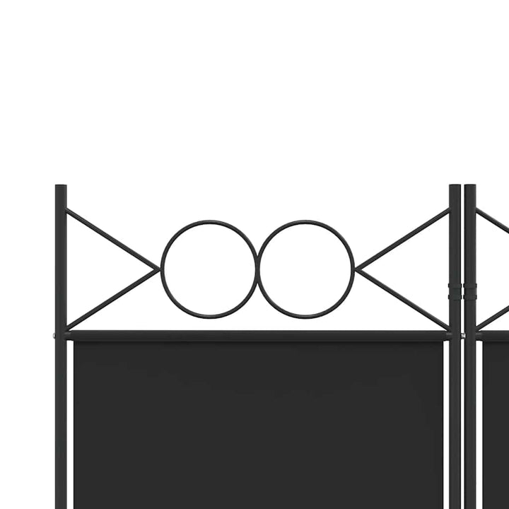 5-panels rumdeler 200x220 cm stof sort