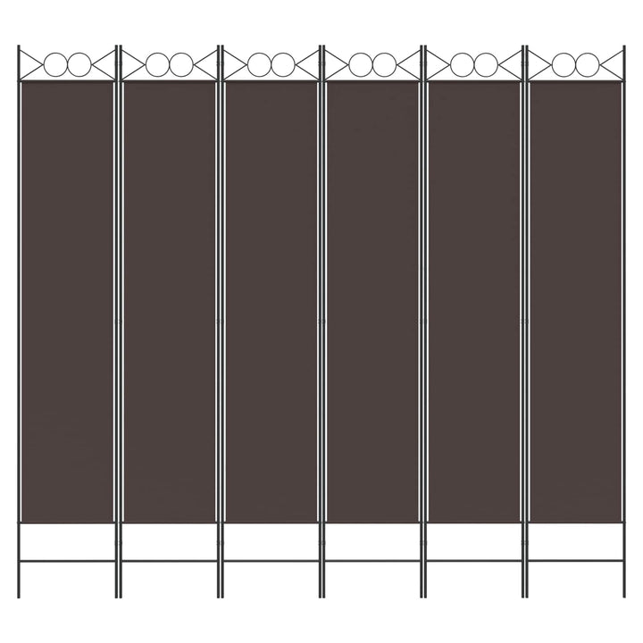 6-panels rumdeler 240x220 cm stof brun