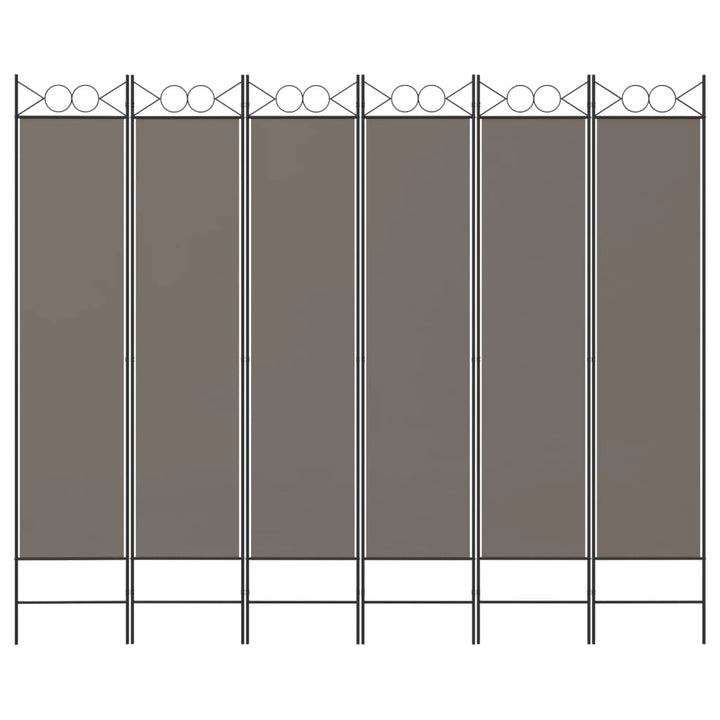 5-panels rumdeler 240x220 cm stof antracitgrå