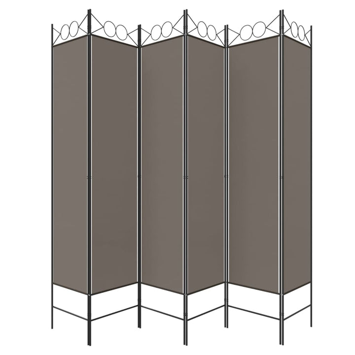 5-panels rumdeler 240x220 cm stof antracitgrå