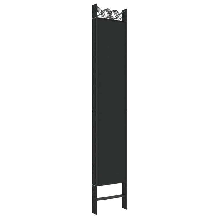 6-panels rumdeler 240x220 cm stof sort