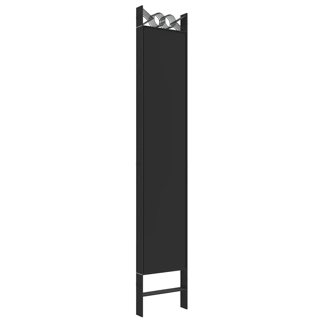 6-panels rumdeler 240x220 cm stof sort