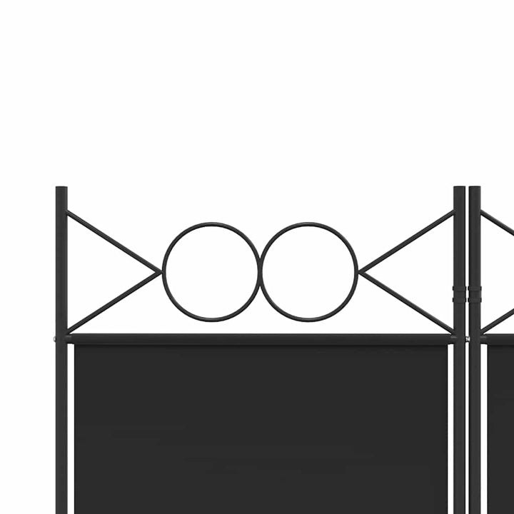 6-panels rumdeler 240x220 cm stof sort