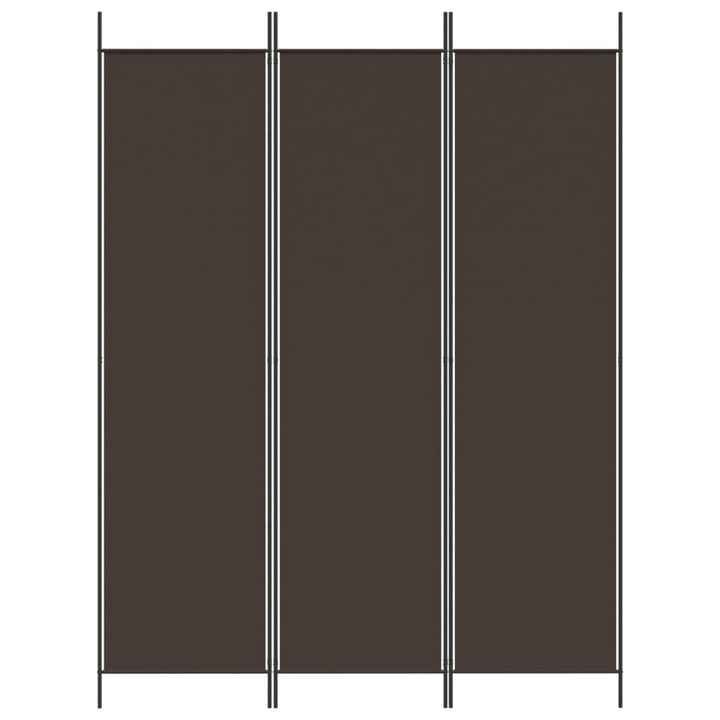 3-panels rumdeler 150x200 cm stof brun