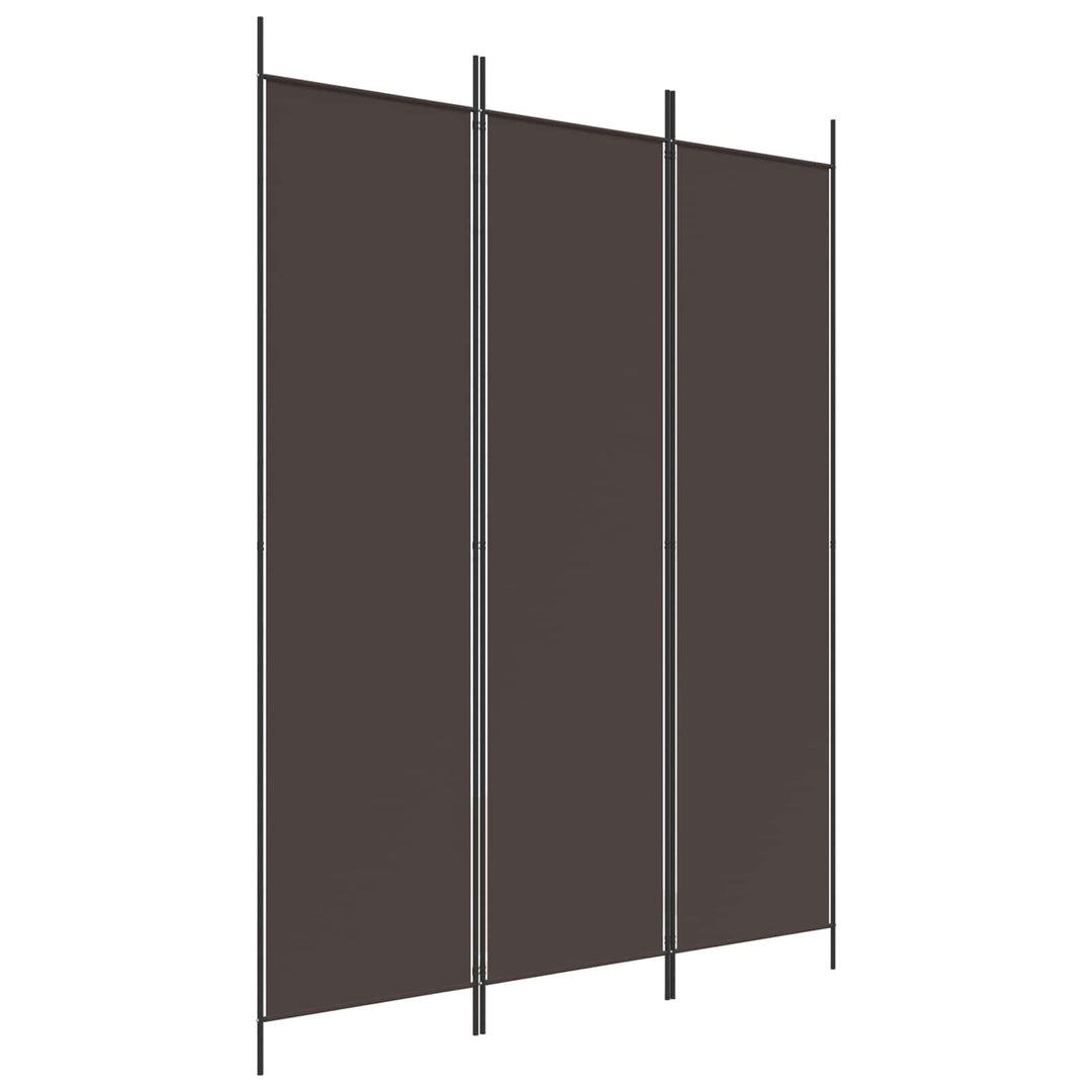 3-panels rumdeler 150x200 cm stof brun