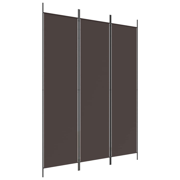 3-panels rumdeler 150x200 cm stof brun