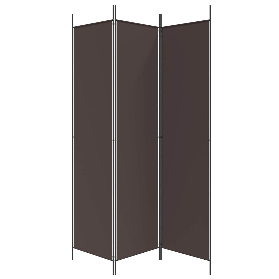 3-panels rumdeler 150x200 cm stof brun