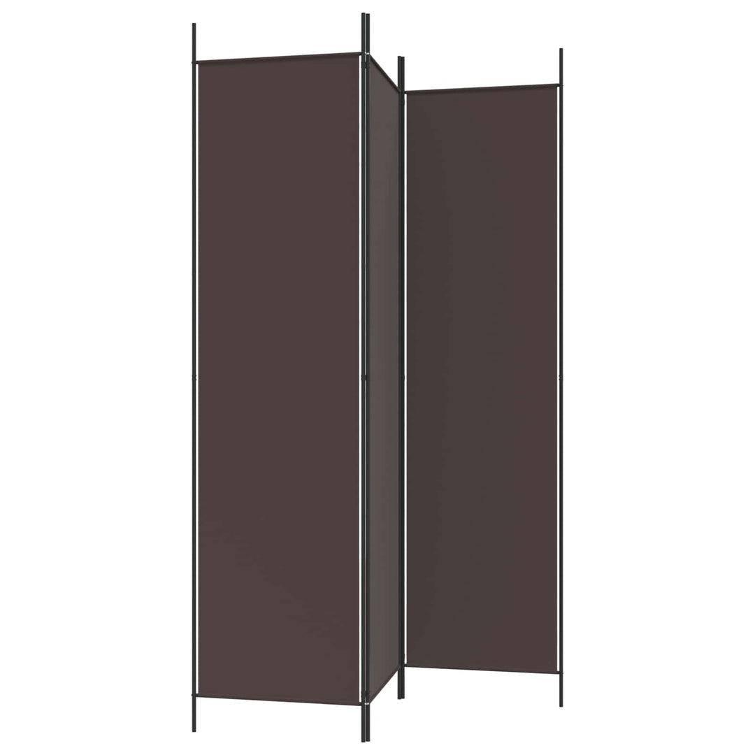 3-panels rumdeler 150x200 cm stof brun