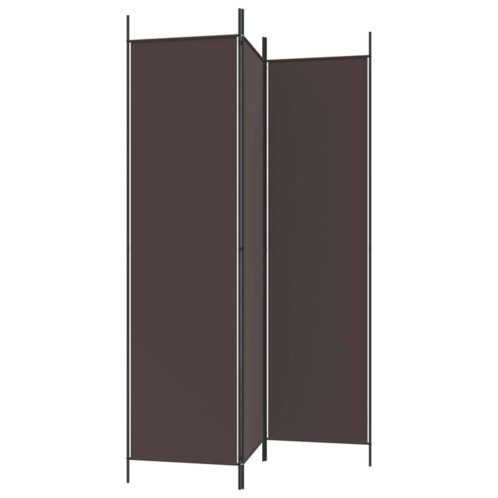 3-panels rumdeler 150x200 cm stof brun