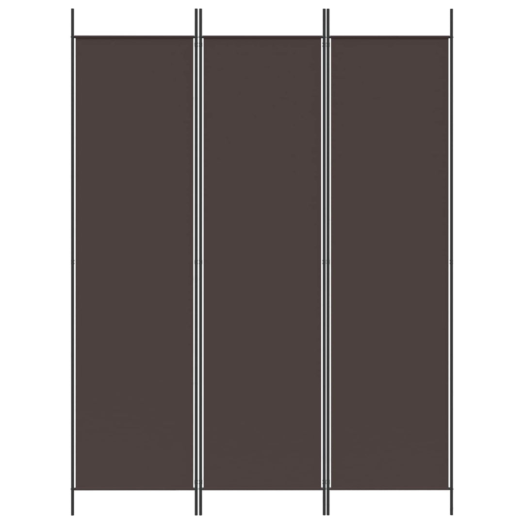 3-panels rumdeler 150x200 cm stof brun