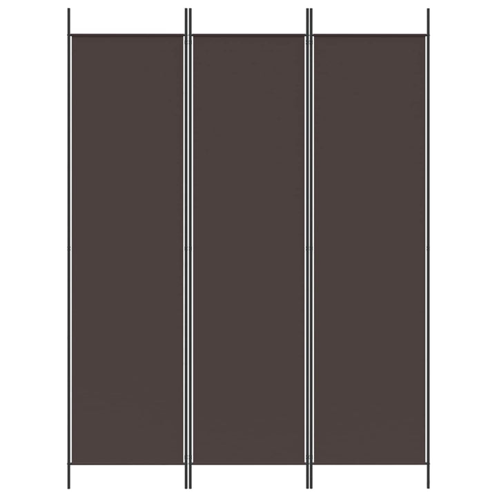 3-panels rumdeler 150x200 cm stof brun