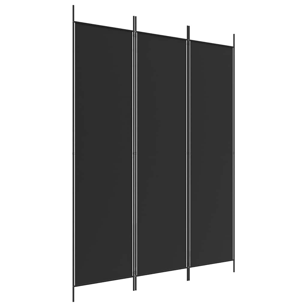 3-panels rumdeler 150x200 cm stof sort
