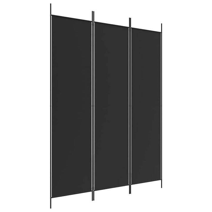 3-panels rumdeler 150x200 cm stof sort