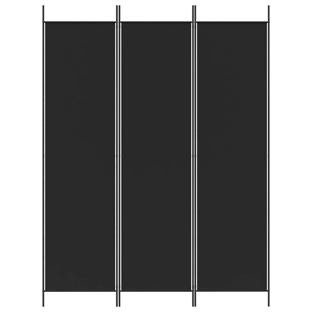 3-panels rumdeler 150x200 cm stof sort