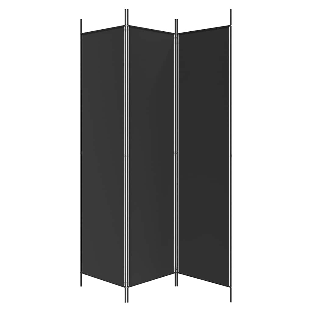 3-panels rumdeler 150x200 cm stof sort