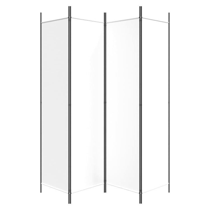 4-panels rumdeler 200x200 cm stof hvid
