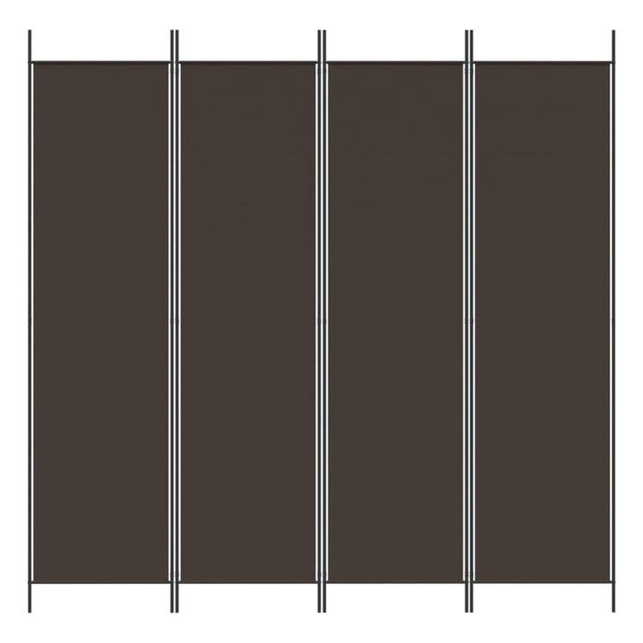 4-panels rumdeler 200x200 cm stof brun