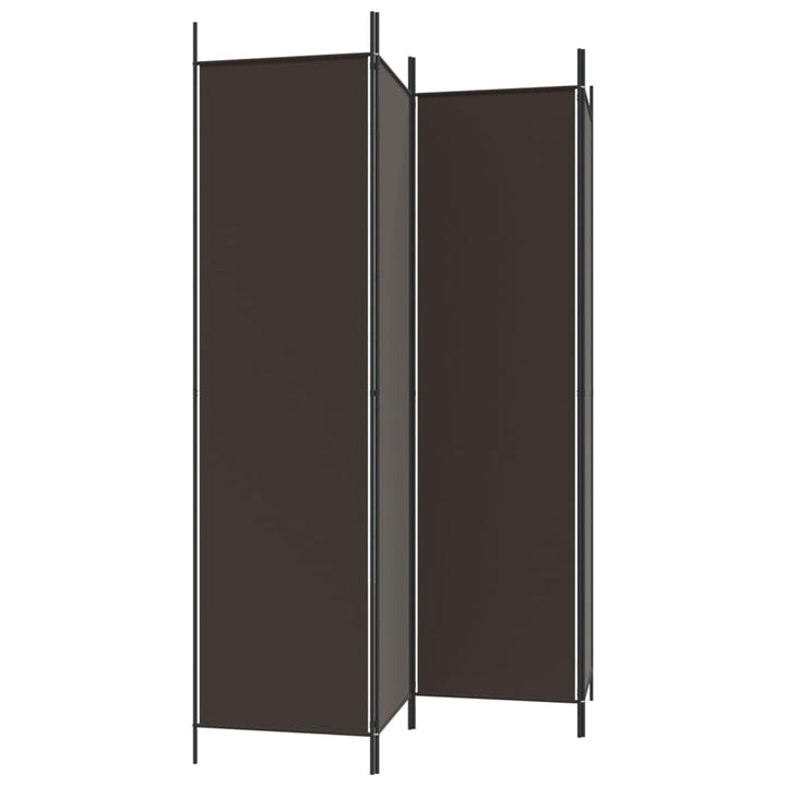4-panels rumdeler 200x200 cm stof brun