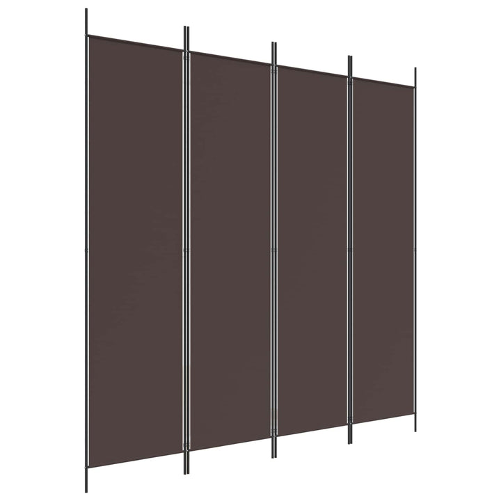 4-panels rumdeler 200x200 cm stof brun