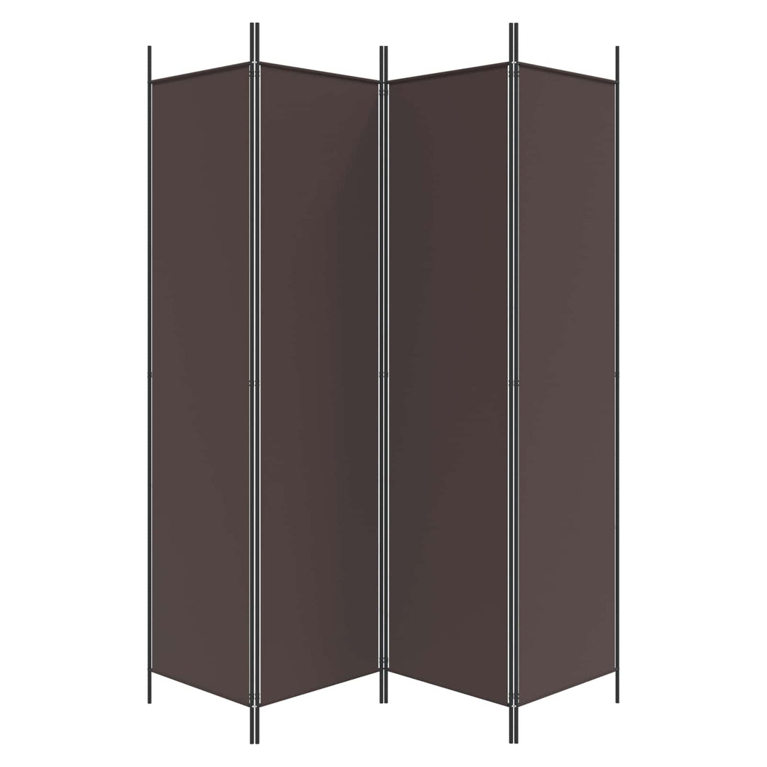 4-panels rumdeler 200x200 cm stof brun