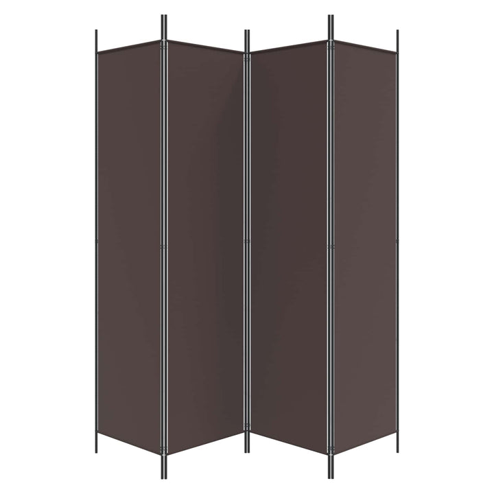 4-panels rumdeler 200x200 cm stof brun