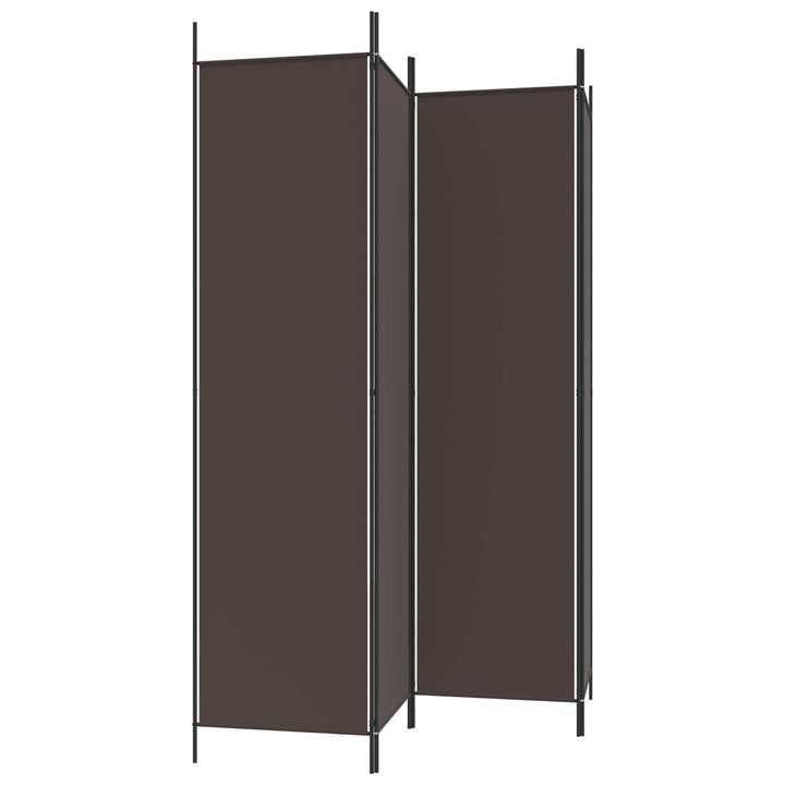 4-panels rumdeler 200x200 cm stof brun