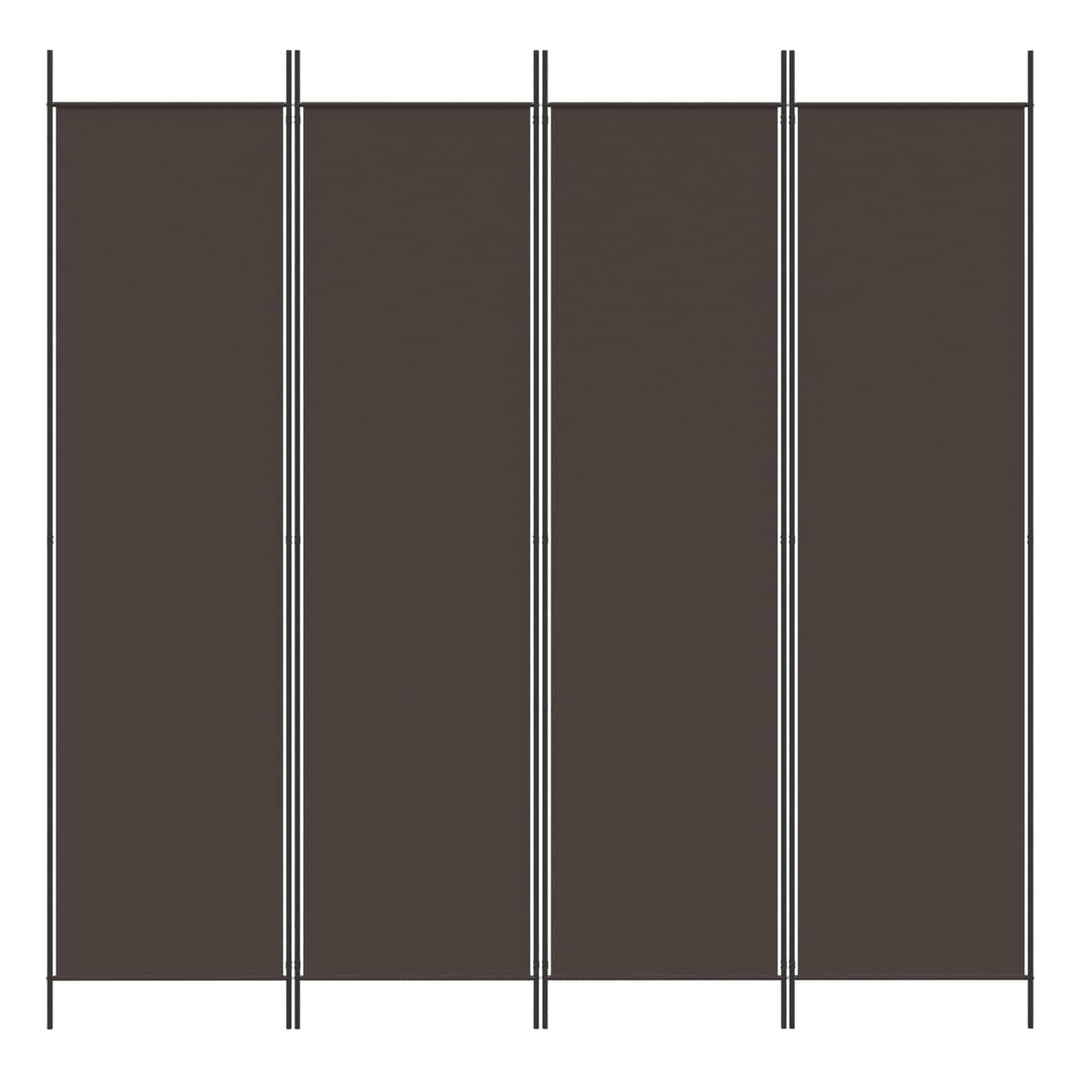 4-panels rumdeler 200x200 cm stof brun