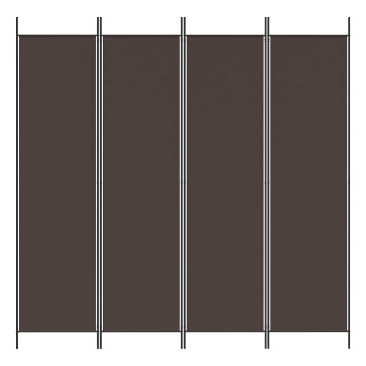 4-panels rumdeler 200x200 cm stof brun